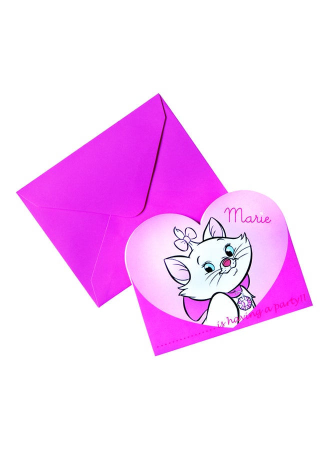 12-Piece Marie Printed Invitation Card And Envelope Set