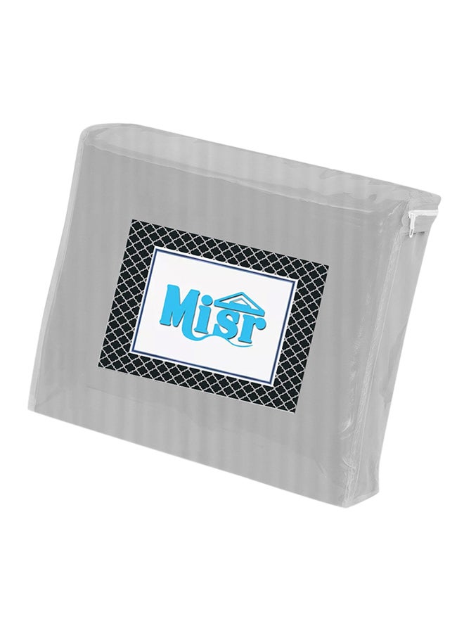 MISR Linen 4-Piece Stripe Collection Bedding Set Cotton White King - Image 2