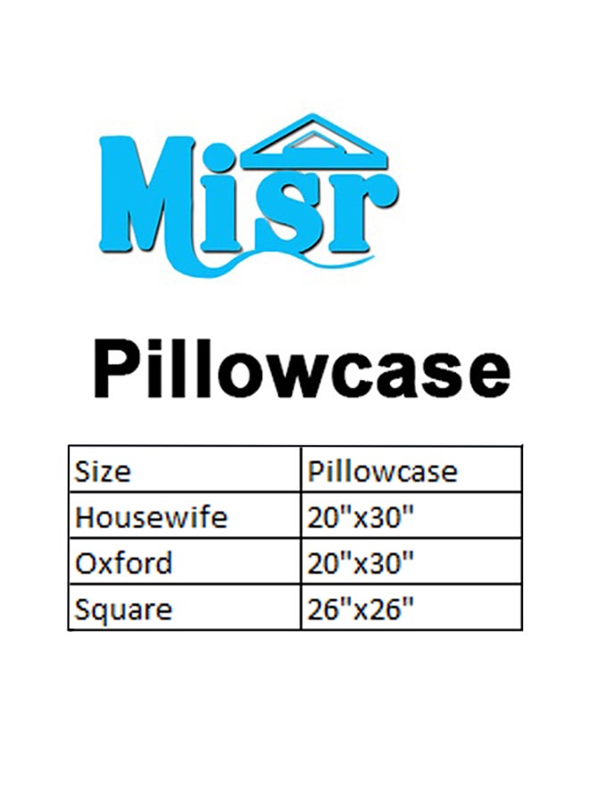 MISR Linen - Set Of 2 Stripe Collection Oxford Pillowcases Cotton Ivory 20x30inch - Image 1