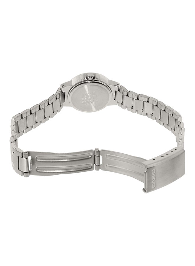 كاسيو ساعة يد بعقارب وسوار من الإستانلس ستيل طراز LTP-1177A-2A - قياس 25 مم - لون فضي للنساء - Image 2