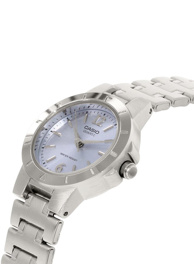 كاسيو ساعة يد بعقارب وسوار من الإستانلس ستيل طراز LTP-1177A-2A - قياس 25 مم - لون فضي للنساء - Image 3