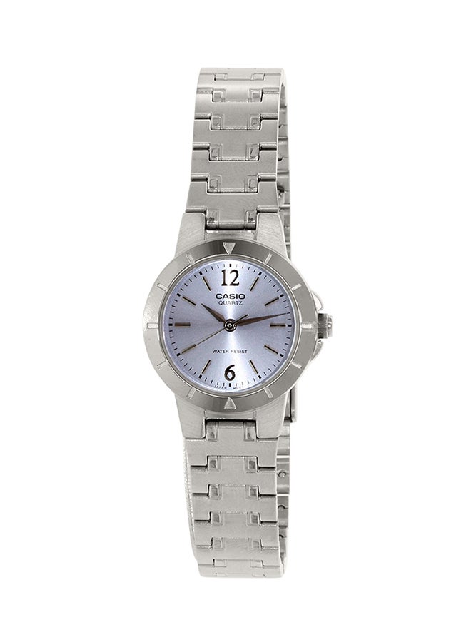 كاسيو ساعة يد بعقارب وسوار من الإستانلس ستيل طراز LTP-1177A-2A - قياس 25 مم - لون فضي للنساء - Image 1