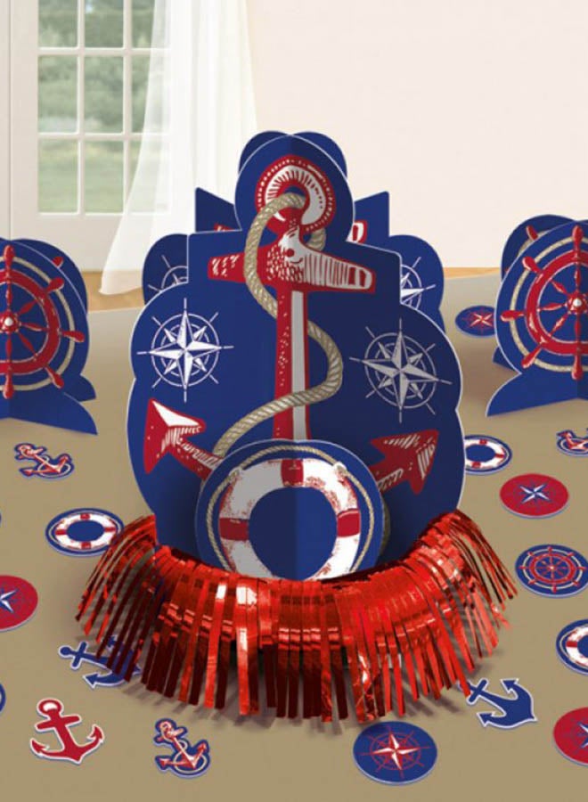 Amscan 23-Piece Anchors Decorative Party Table Kit Birthday Party Supplies