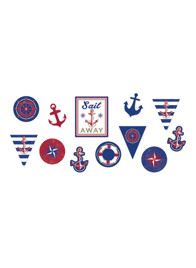 Amscan 12-Piece Anchors Aweigh Cutouts Set