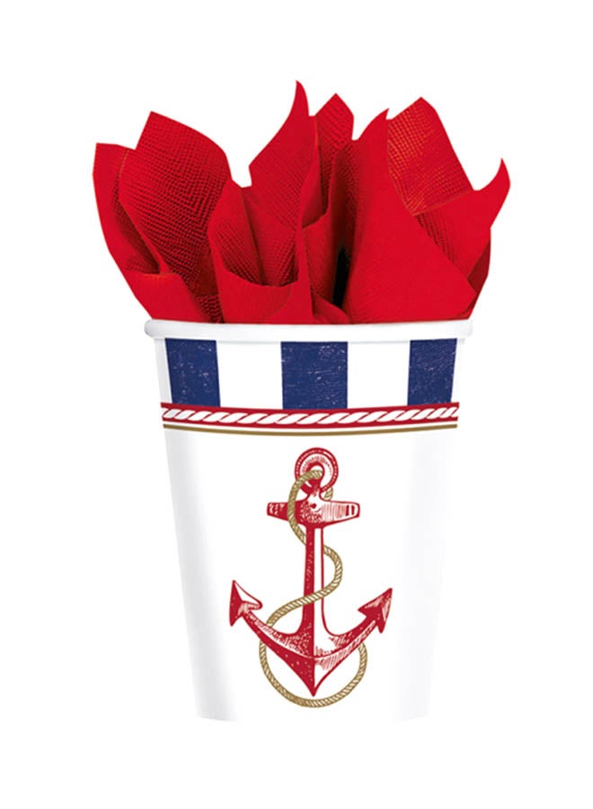 Amscan 8-Piece Aweigh Paper Cup Set Kids Birthday Party Tableware, Party Supplies