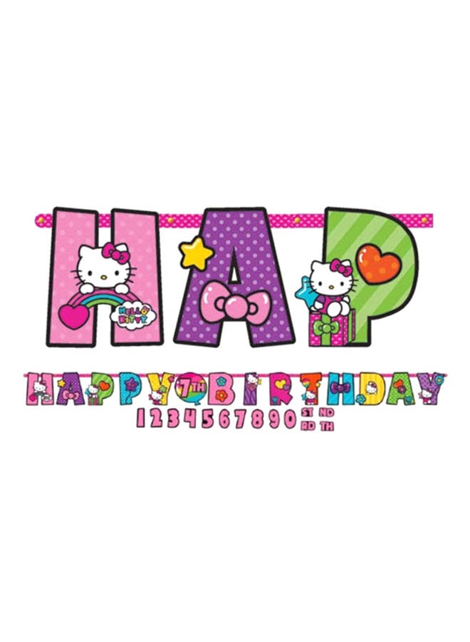 Amscan Hello Kitty Rainbow Add-An-Age Letter Banner 