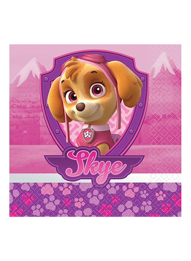 Amscan 16-Piece Paw Patrol Girl Themed Party Napkin 5inch Tableware Party Supplies 5inch