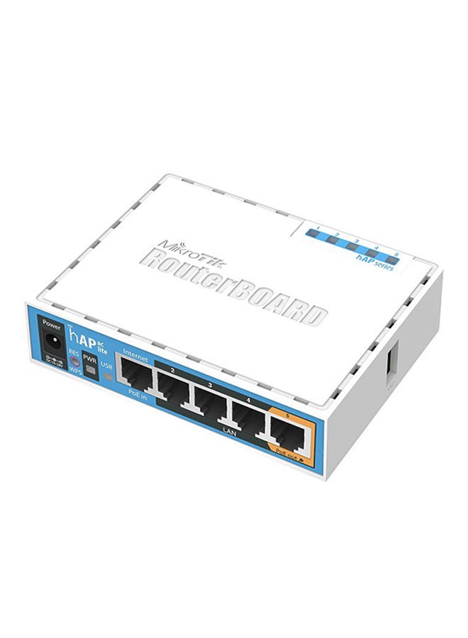 Mikrotik - hAP ac Lite Wireless Router 10/100 Mbps White/Blue - Image 1