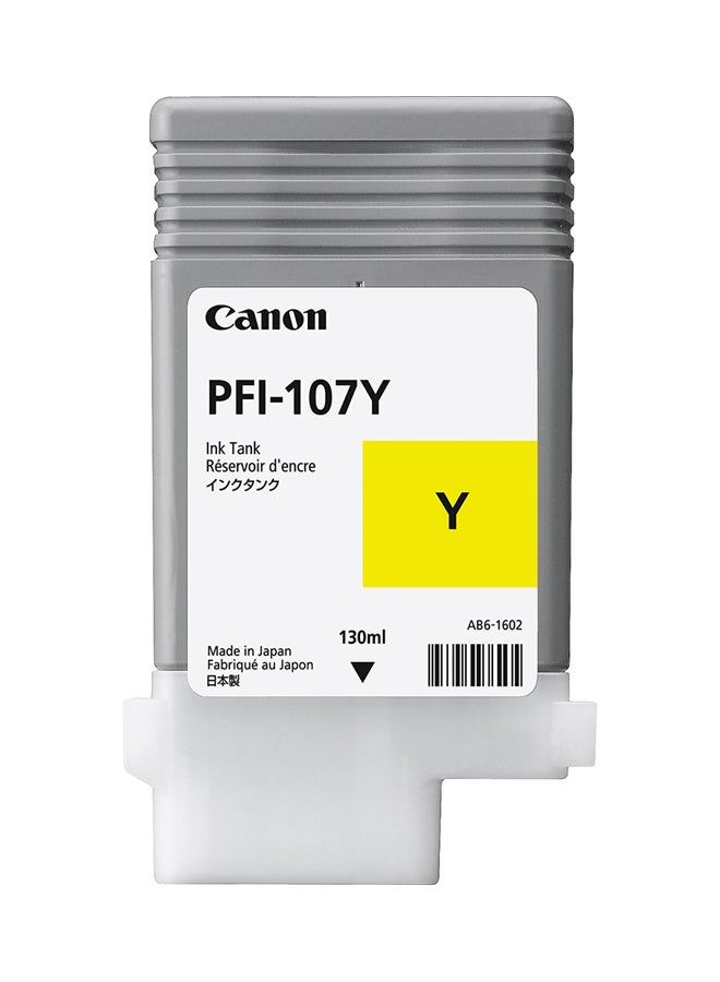 Canon PFI 107 Plotter Ink Tank Cartridge Yellow