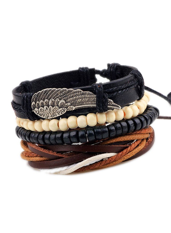 Generic - Set of 4 Woven and Beads Bracelet - Image 1