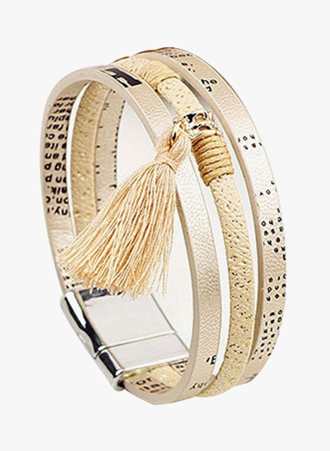 Multilayer Tasseled Leather Bracelet