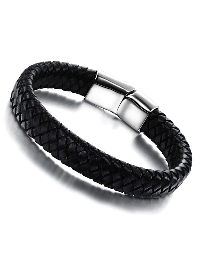 Woven Leather Bracelet - Image 1