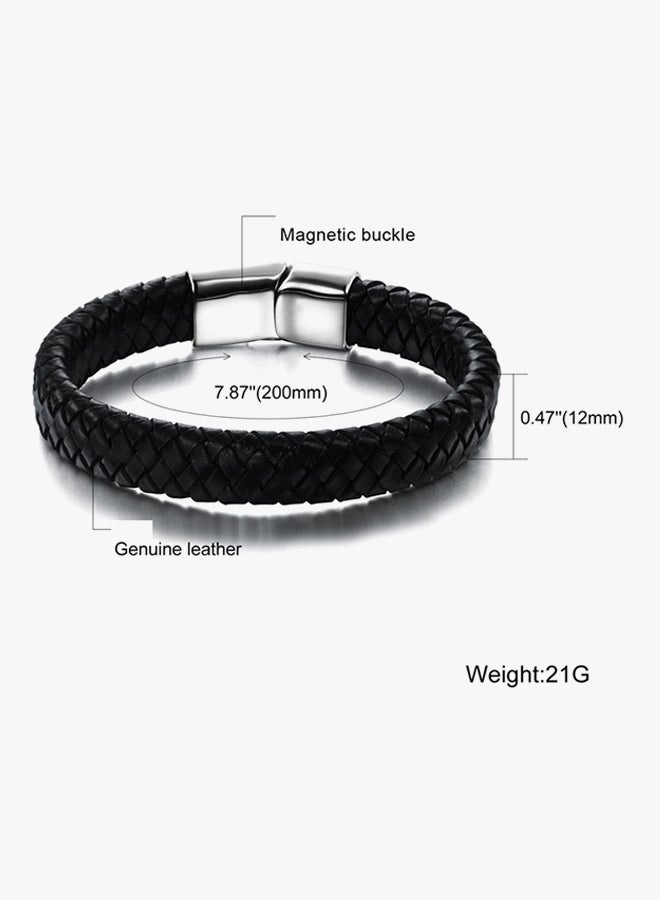 Woven Leather Bracelet - Image 2