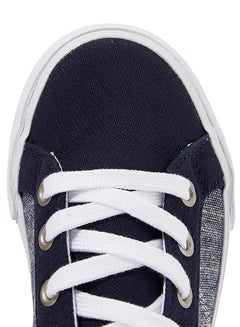 GYMBOREE Mixed Media Lace Up Sneakers Navy  - Image 3