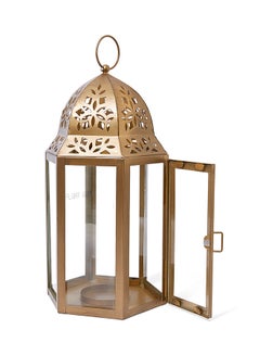 Ramadan Iron/Glass Lantern Gold