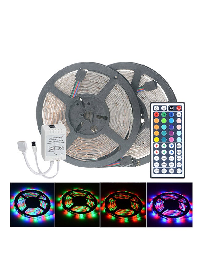 2-Piece SMD-2835 LED Remote Controlled Strip Light Multicolour