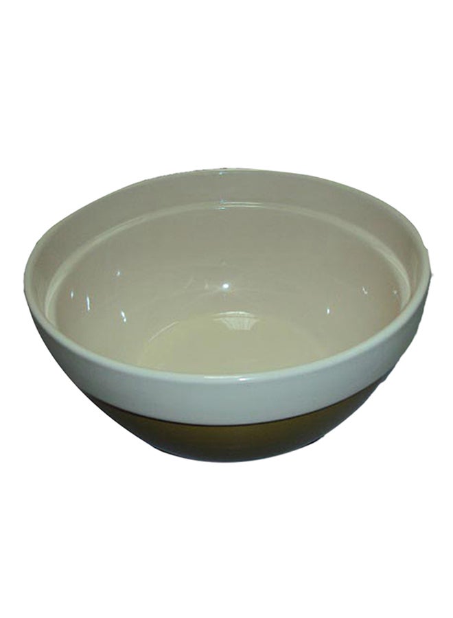 وعاء خلط أبيض/ذهبي 26سم