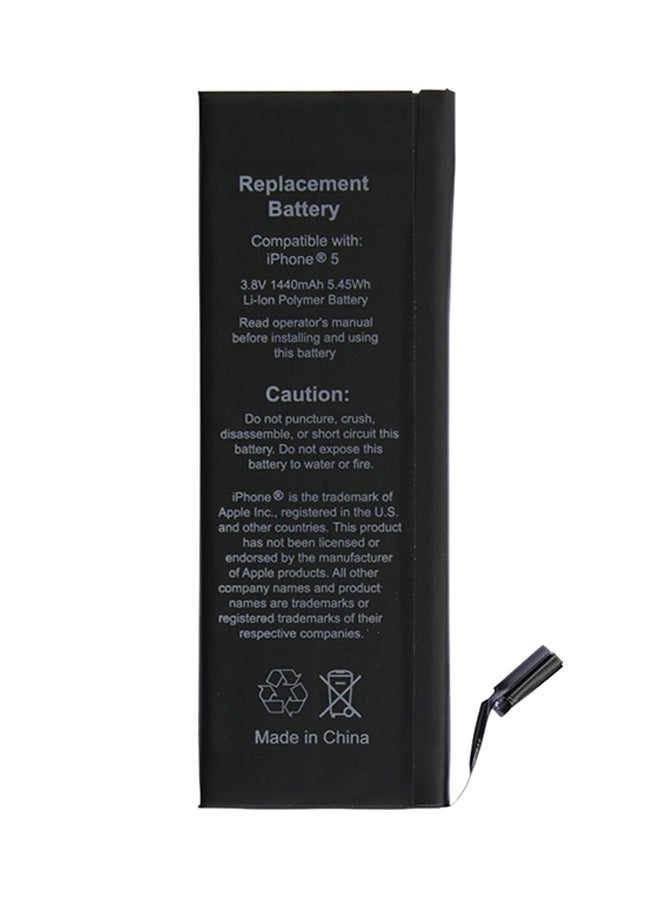 Replacement Battery For Apple iPhone 5 Black 