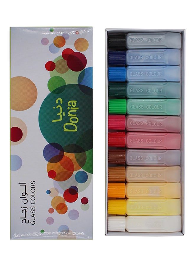 Donia 12-Piece Glass Colours Set Multicolour  - Image 1