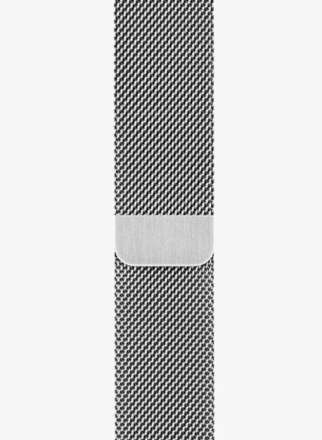 Apple - GPS + Cellular Stainless Steel Case Watch Series 3 With Milanese Loop 38mm Silver - Image 1
