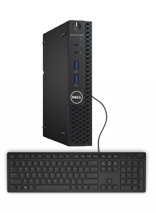 DELL - OptiPlex 3050 Mini Tower PC Desktop WithÂ Core i3 Processor/4GB RAM/500GB HDD/Intel Integrated Graphics/Keyboard - Arabic Black - Image 1