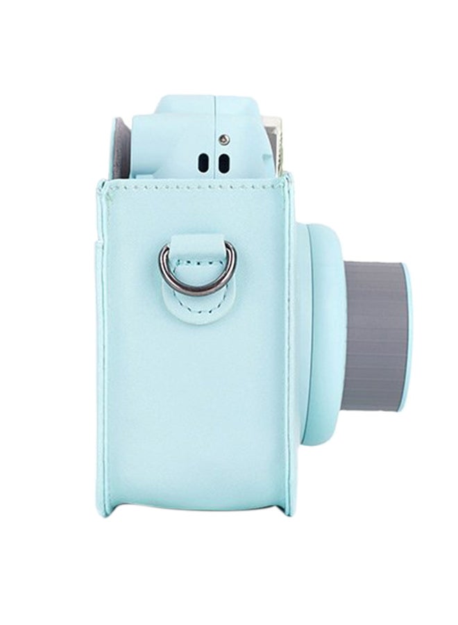 FUJIFILM Instax Mini 9 Instant Film Camera Ice Blue With Leather Carry Case  - Image 5