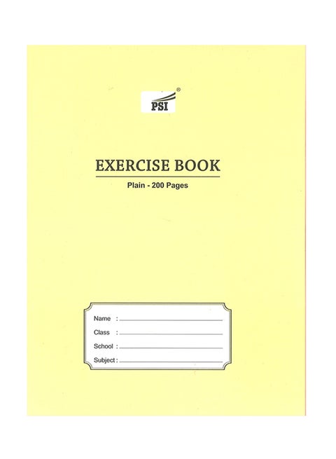 A5 Plain Sheets Exercise Notebook,200 Sheets Yellow