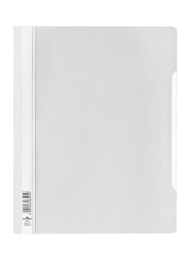 ديورابل طقم مجلد ملفات شفافة 50 قطعة أبيض