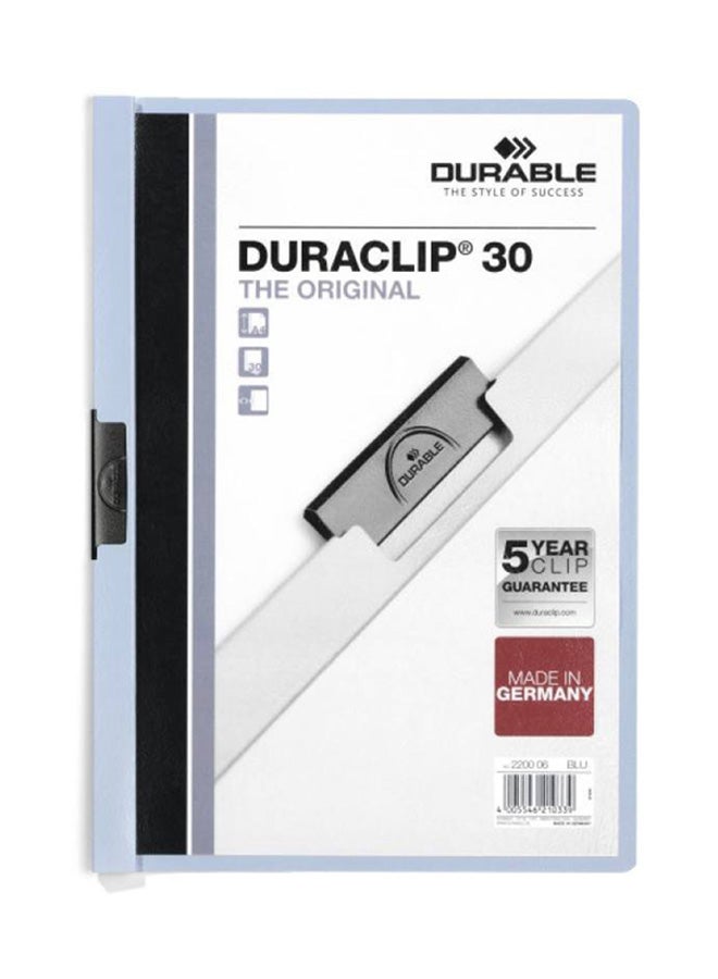 طقم مجلد للملفات بمشبك 25 قطعة أزرق