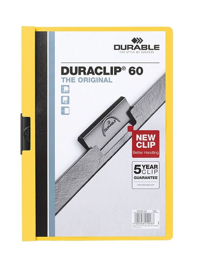 طقم مجلد للملفات بمشبك 25 قطعة أصفر