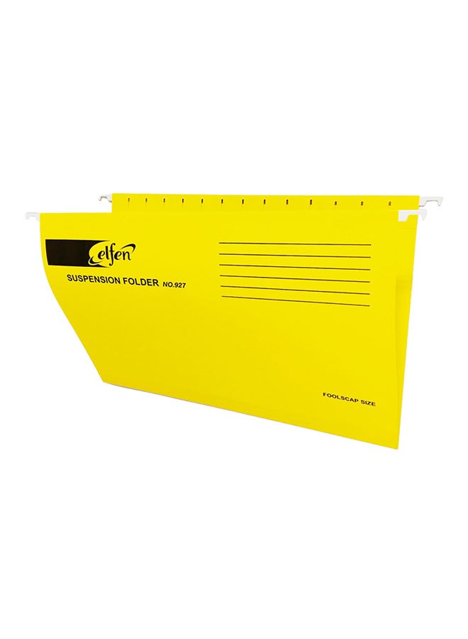 طقم مجلد للملفات ديلوكس لتعليق الأوراق 50 قطعة أصفر