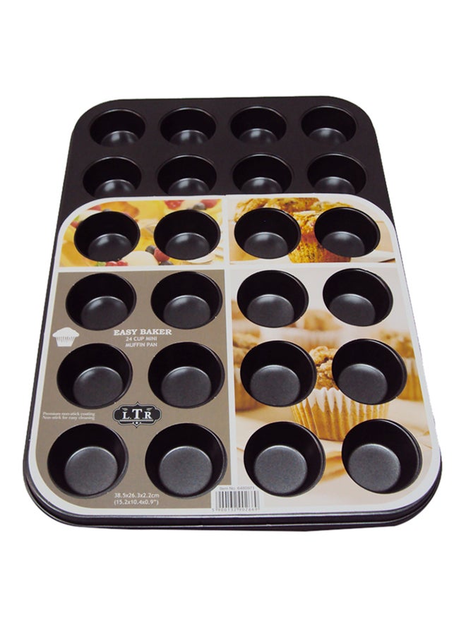 RL Industry 24-Cup Cake Pan Black