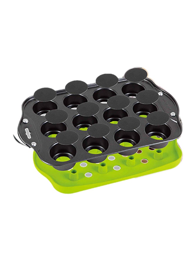 RL Industry 12 Muffin Pan Green/Black 35.5x4.8x21cm 