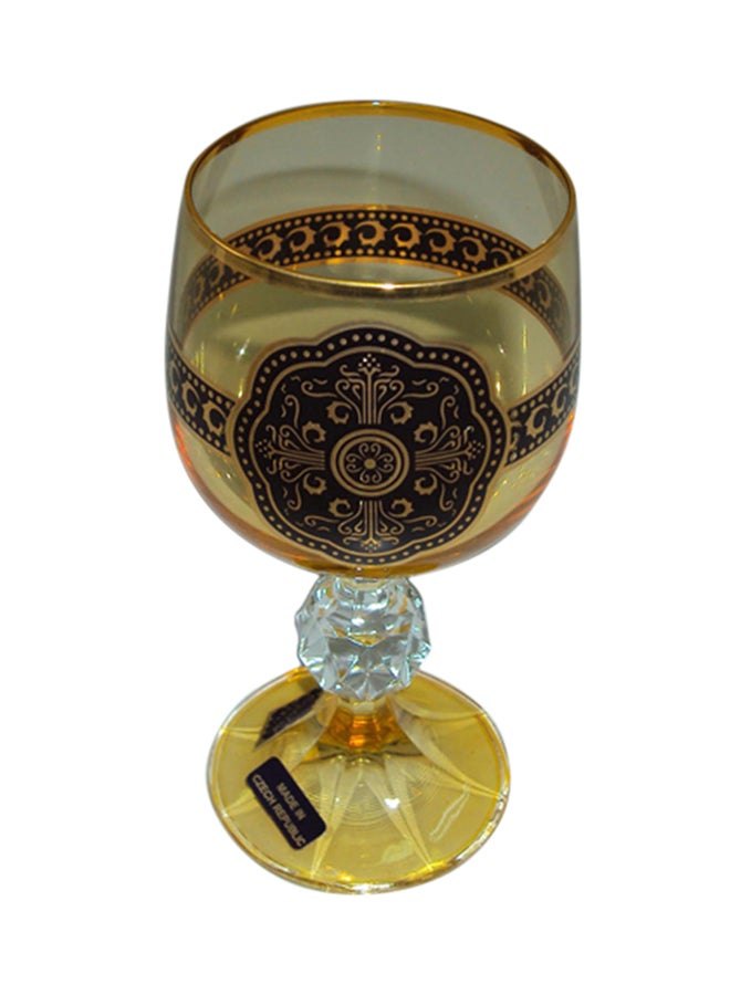 Nb Art,S.R.O Ke Koulce/Czech 6-Piece Stem Glass Set Gold/Black 150ml 