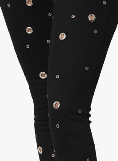 Rivet Detail Skinny Jeans Black - v1524037421/N14328857V_4