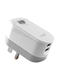 بودي شاحن هاتف محمول بمؤقت ومنفذي USB - المملكة المتحدة أبيض/رمادي  - Image 1