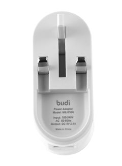 بودي شاحن هاتف محمول بمؤقت ومنفذي USB - المملكة المتحدة أبيض/رمادي  - Image 3