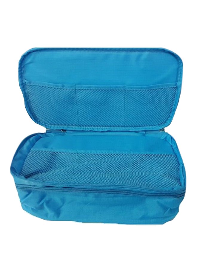 Portable Bra Underwear Organizer Garment Bag Blue 