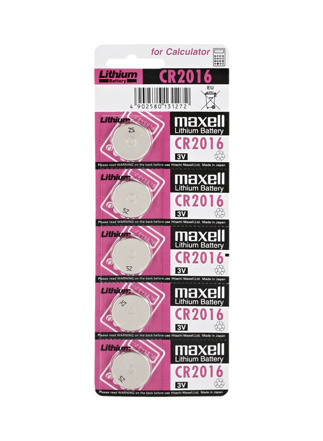 ماكسل طقم بطاريات ليثيوم مكوّن من 5 قطع فضي