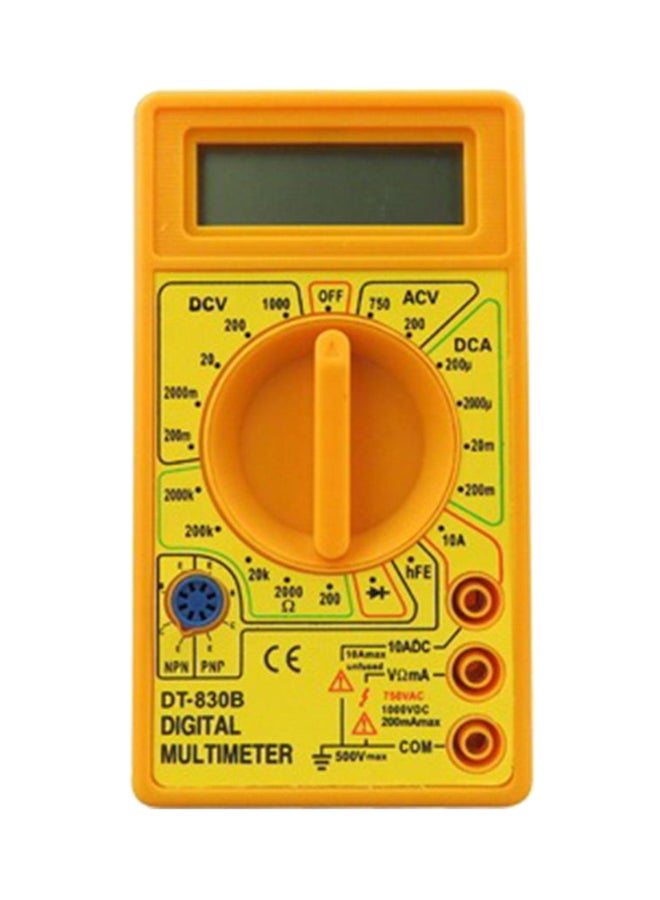 LCD AC DC Digital Multimeter Tester Yellow