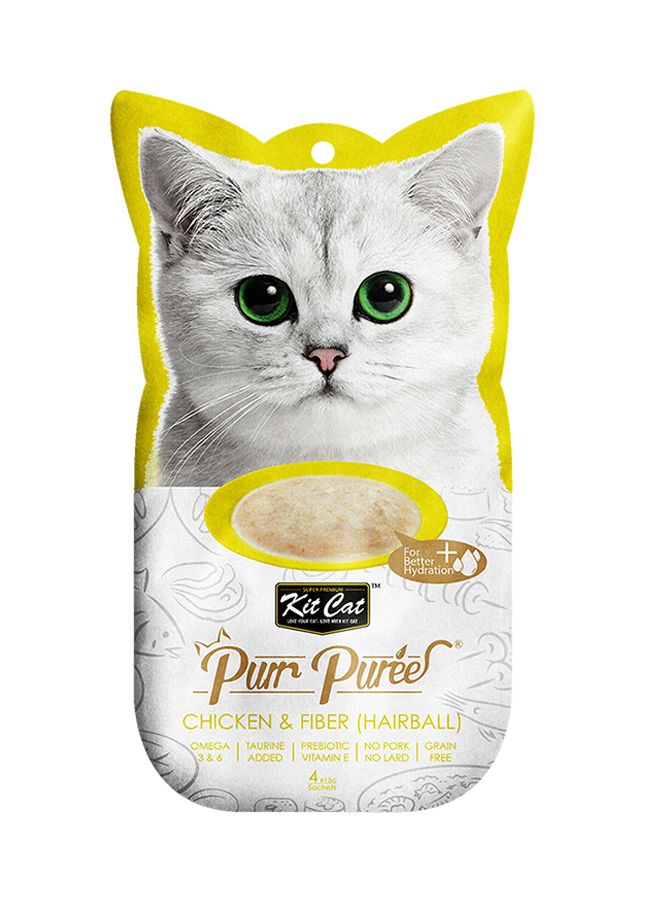 Kit Cat Purr Puree Chicken And Scallop 4x15grams