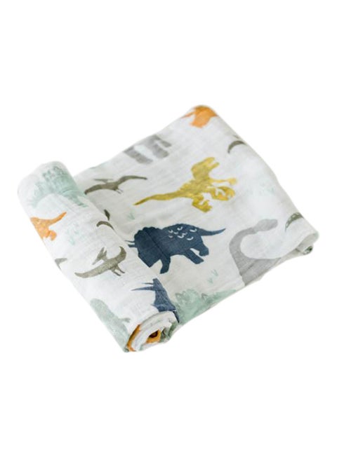 Cotton Muslin Single Swaddle Dino Friends