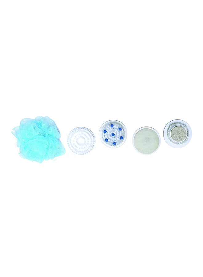 Spin Spa Rolled Bath Brush Blue/White 20.3 x 9.5 30.5cm - Image 2