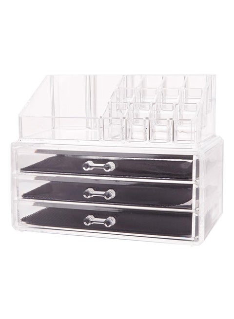 3-Drawers Closet Organizer Box Clear