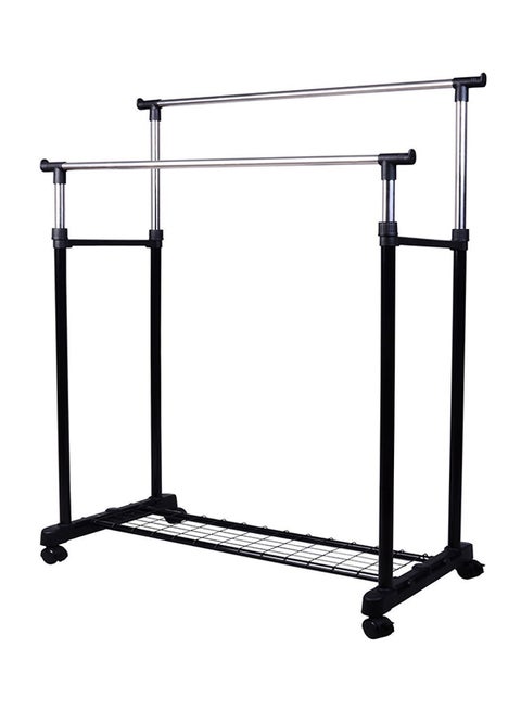 2-Level Clothes Rack Silver/Black 1kg