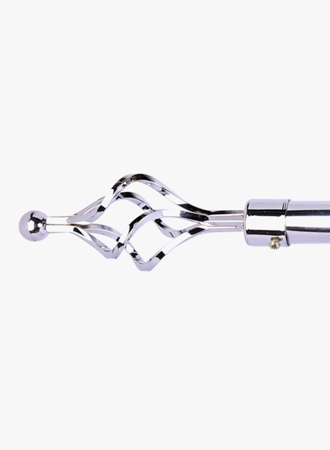 homes r us - Single Bar Curtain Rod Silver 200centimeter - Image 1