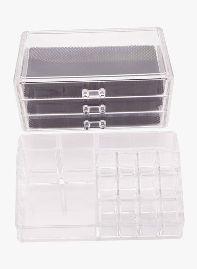 3-Drawers Closet Organizer Box Clear