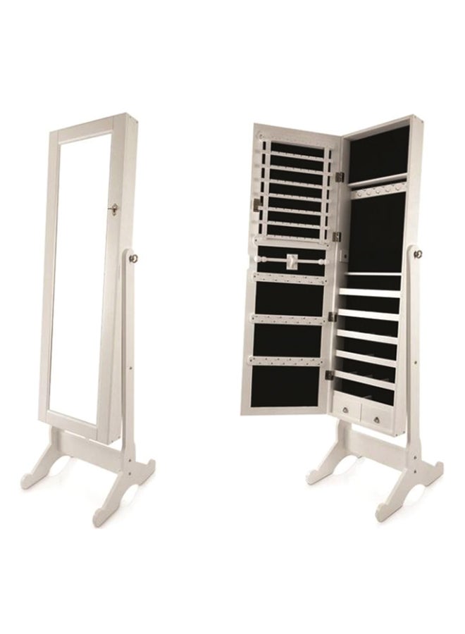 Generic Jewellery Cabinet With Mirror White 