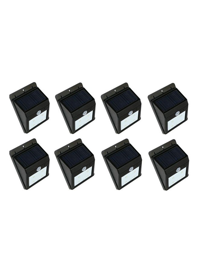 Generic 8-Piece Solar Sensor Motion Light Set Black 3meter