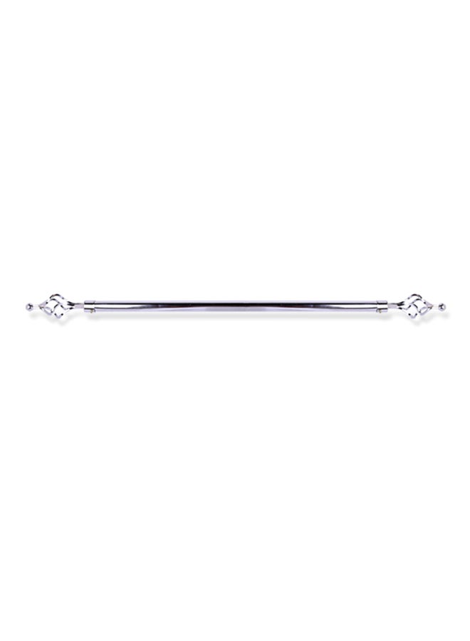 homes r us - Single Bar Curtain Rod Silver 200centimeter - Image 1